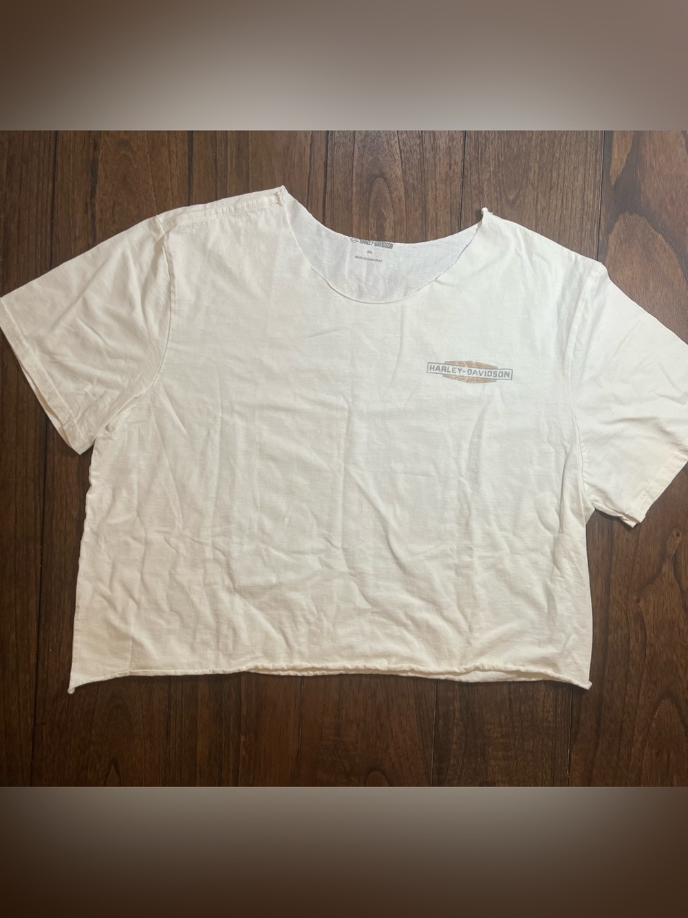 Harley Davidson Cropped Tee 2XL Boxy Y2K Biker Graphic - Picture 2 of 6